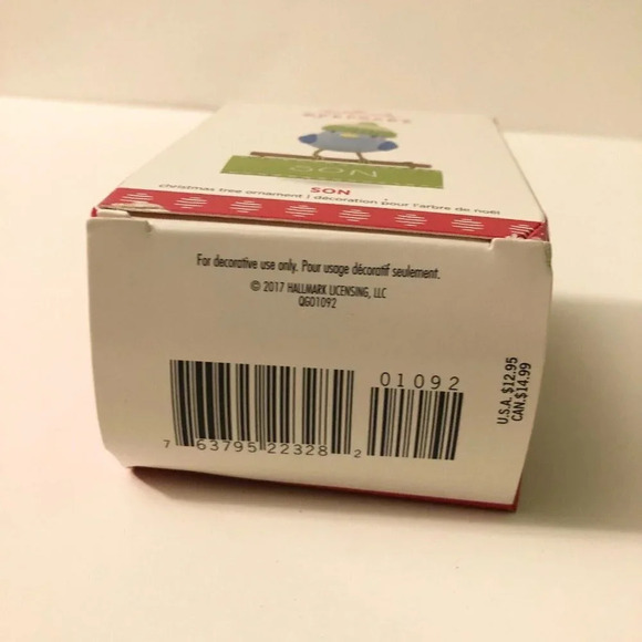 2017 Hallmark Keepsake Son Winter Bird Christmas Ornament - Picture 4 of 16